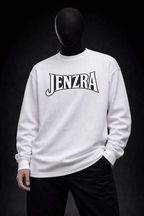 IVORY GRID – Waffle Knit Oversized Full Sleeve - Jenzra