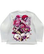 IVORY GRID – Waffle Knit Oversized Full Sleeve - Jenzra