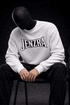 IVORY GRID – Waffle Knit Oversized Full Sleeve - Jenzra