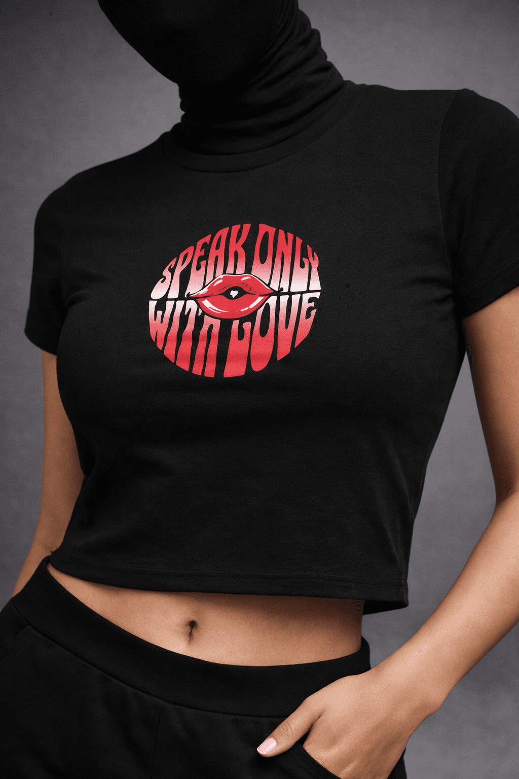 LOVE SPELL – Baby Tee (Black) - Jenzra