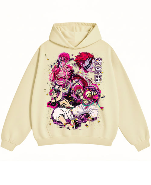 Cream Oversized Hoodie Front Design