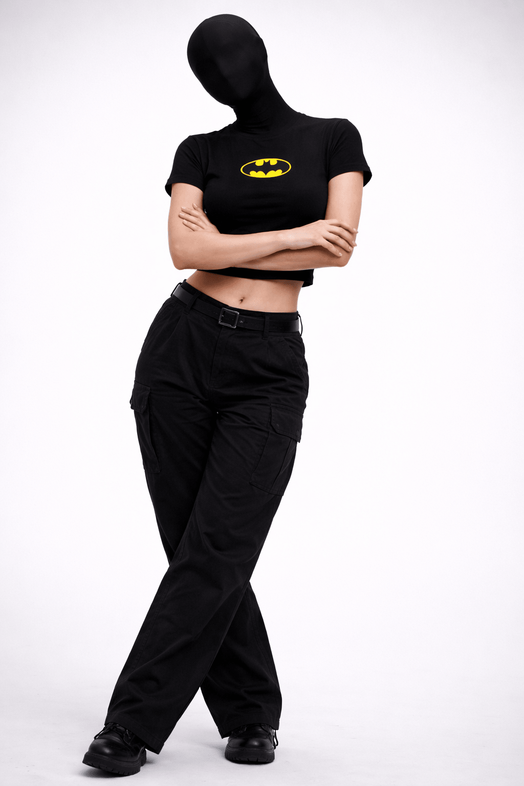 NIGHTWING EMBLEM – Baby Tee (Black) - Jenzra
