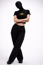 NIGHTWING EMBLEM – Baby Tee (Black) - Jenzra