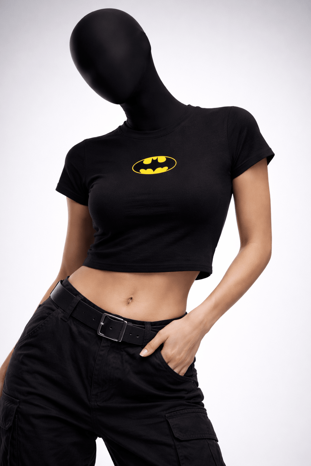 NIGHTWING EMBLEM – Baby Tee (Black) - Jenzra