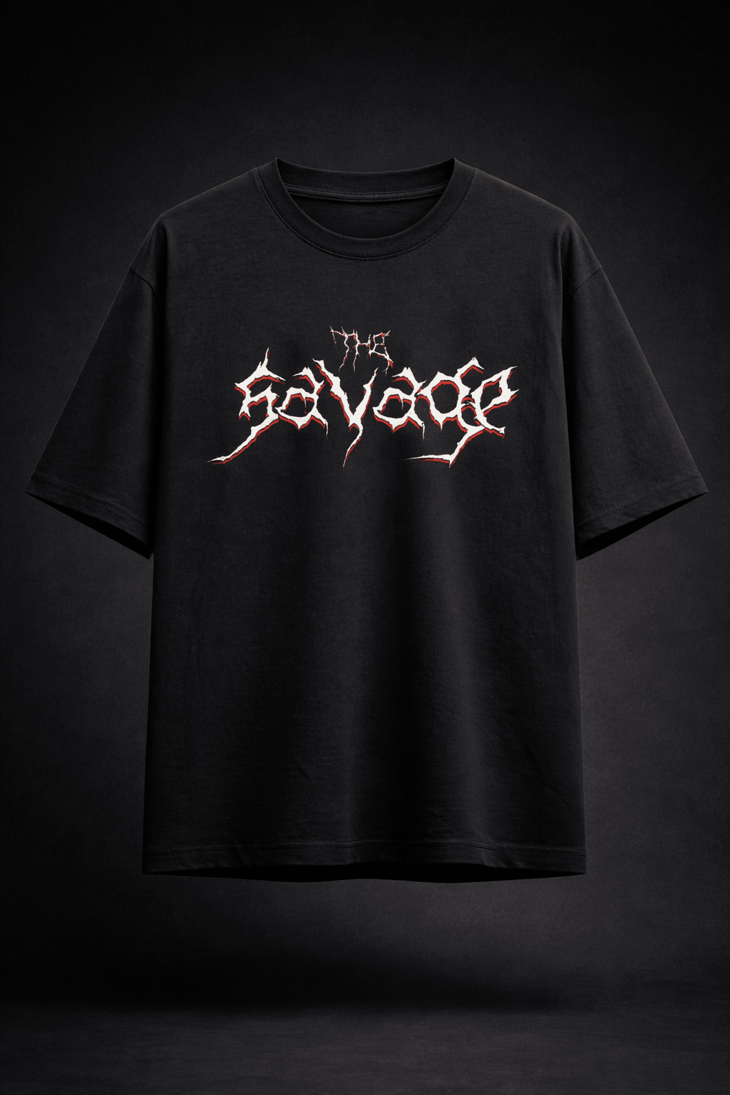 SAVAGE NOIR – Oversized Attached Sleeve Tee - Jenzra