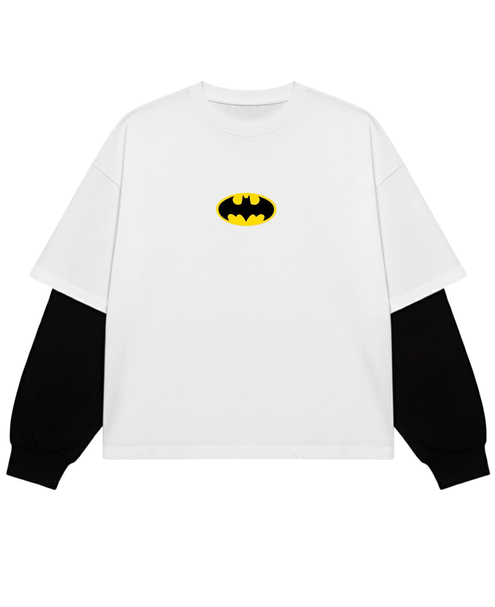 SHADOW CONTRAST – Attached Sleeve Oversized Tee - Jenzra