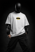 SHADOW CONTRAST – Attached Sleeve Oversized Tee - Jenzra