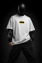 SHADOW CONTRAST – Attached Sleeve Oversized Tee - Jenzra