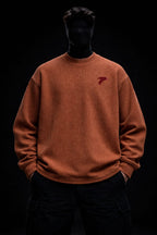 UMBRA EARTH – Waffle Knit Oversized Full Sleeve - Jenzra