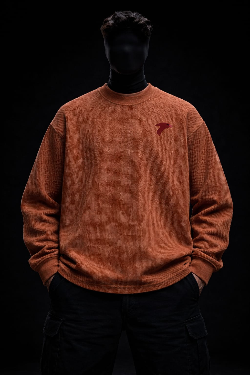 UMBRA EARTH – Waffle Knit Oversized Full Sleeve - Jenzra