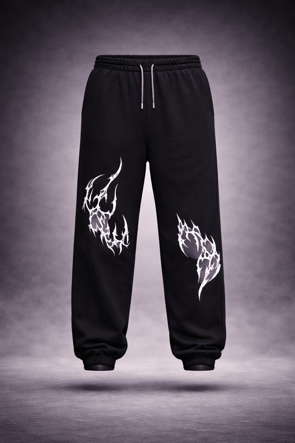 VOIDFLARE – Black Graphic Joggers - Jenzra