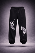 VOIDFLARE – Black Graphic Joggers - Jenzra