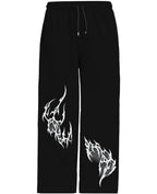 VOIDFLARE – Black Graphic Joggers - Jenzra
